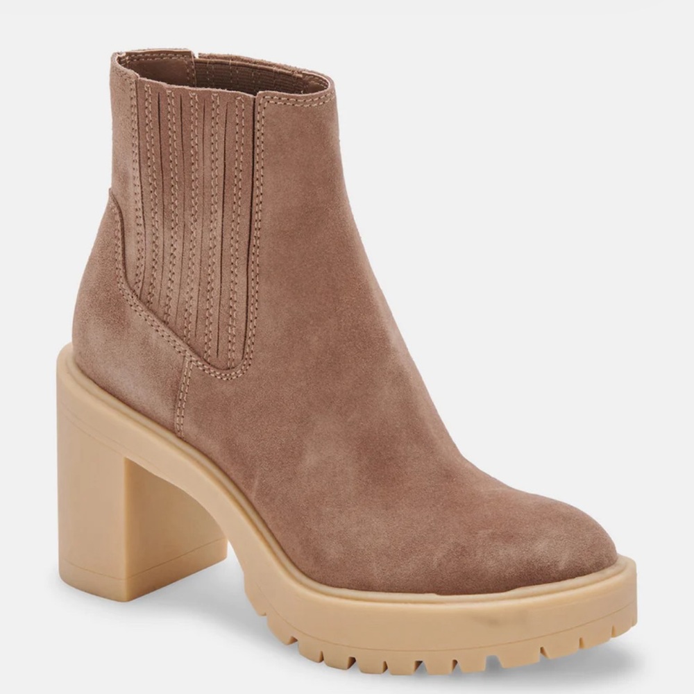 Dolce Vita Caster H2O Booties Suede 9.5 Color:Mushroom